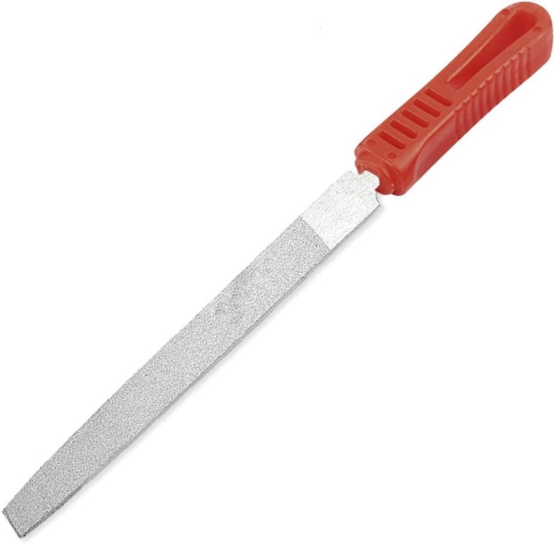 Baisiky 6'' inch Diamond Coated Flat File Plastic Handle Hand Tools for Grinding on Glass, Stone, Marble, Rock, Bone,120 Grit - Image 1